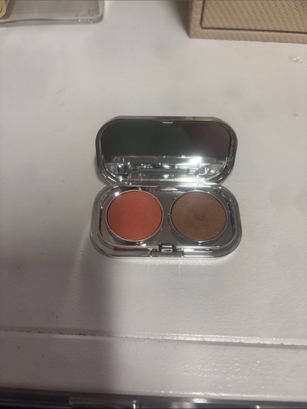 Paco Rabanne Cream Blush & Bronzer Duo - Peach Orange and Warm Brown